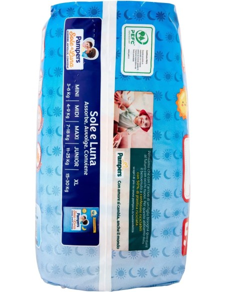 pampers sole e luna mutandino - 14 pannolini taglia 5 junior 12-18kg: tuttocasashop.live: igiene e cura della persona