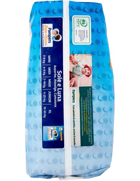 pampers sole e luna mutandino 13 pannolini taglia 6 xl extra large 15+ kg: tuttocasashop.live: igiene e cura della persona