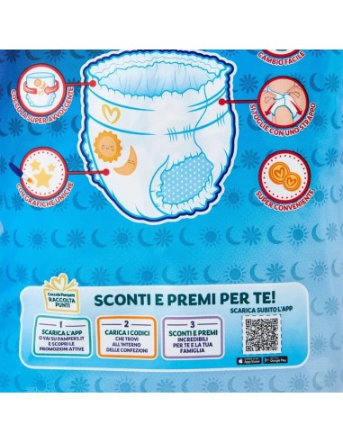 pampers sole e luna mutandino 13 pannolini taglia 6 xl extra large 15+ kg: tuttocasashop.live: igiene e cura della persona