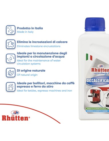 rhutten decalcificante 200ml - per macchine da caffe' caldaie o bollitori: tuttocasashop.live: altro - bazar