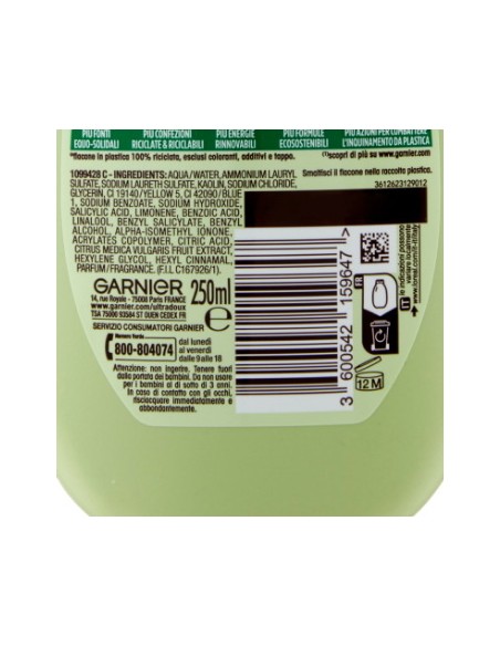 ultra dolce shampoo 250ml purificante delicato - argilla dolce e cetro: tuttocasashop.live: igiene e cura della persona