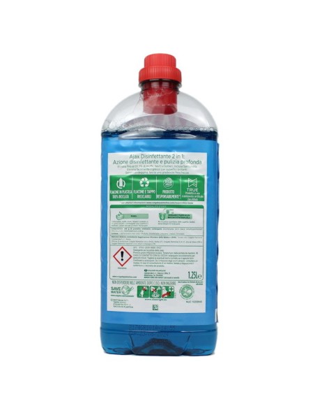 ajax pavimenti detergente liquido - 1250ml - disinfettante: tuttocasashop.live: pulizia e cura della casa