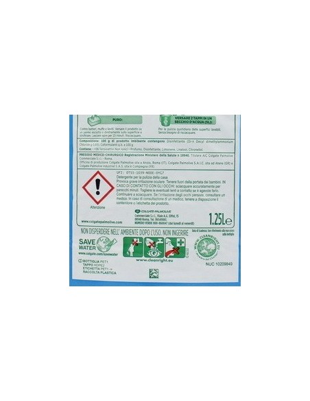 ajax pavimenti detergente liquido - 1250ml - disinfettante: tuttocasashop.live: pulizia e cura della casa