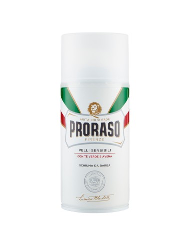 proraso schiuma da barba - 300ml - pelli sensibili - te' verde e avena: tuttocasashop.live: igiene e cura della persona