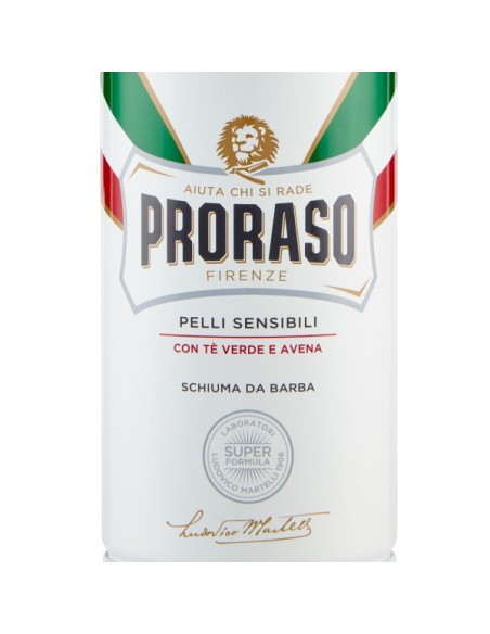 proraso schiuma da barba - 300ml - pelli sensibili - te' verde e avena: tuttocasashop.live: igiene e cura della persona
