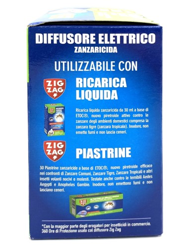 zig zag diffusore elettrico zanzaricida - con ricarica liquida 45 notti: tuttocasashop.live: pulizia e cura della casa