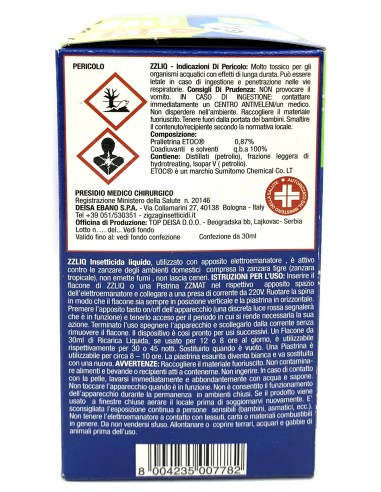 zig zag diffusore elettrico zanzaricida - con ricarica liquida 45 notti: tuttocasashop.live: pulizia e cura della casa