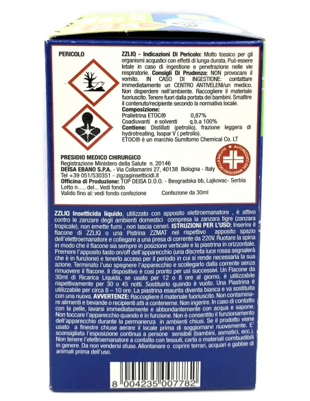 zig zag diffusore elettrico zanzaricida - con ricarica liquida 45 notti: tuttocasashop.live: pulizia e cura della casa