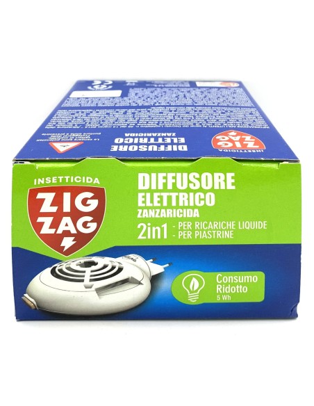 zig zag diffusore elettrico zanzaricida - con ricarica liquida 45 notti: tuttocasashop.live: pulizia e cura della casa