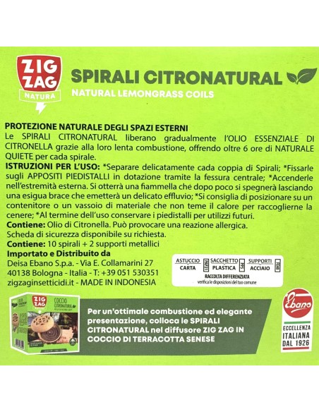 zig zag spirali antizanzara 10pz - spiralette - camping - spazi aperti: tuttocasashop.live: pulizia e cura della casa
