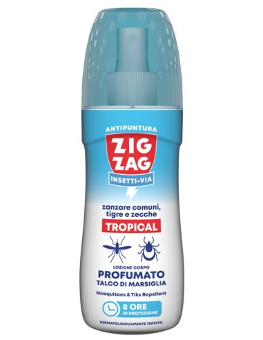zig zag insetti-via tropical antizanzare e zecche vapo 100ml talco marsiglia: tuttocasashop.live: igiene e cura della persona