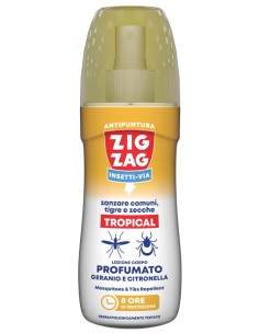 zig zag insetti-via tropical antizanzare e zecche vapo 100ml - geranio: tuttocasashop.live: igiene e cura della persona