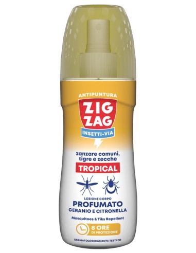 zig zag insetti-via tropical antizanzare e zecche vapo 100ml - geranio: tuttocasashop.live: igiene e cura della persona