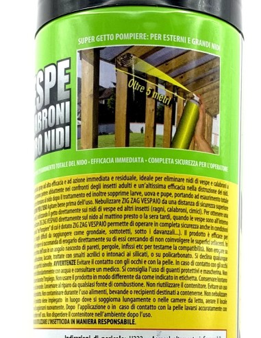 zig zag vespaio power insetticida vespe calabroni e loro nidi - 600ml: tuttocasashop.live: pulizia e cura della casa