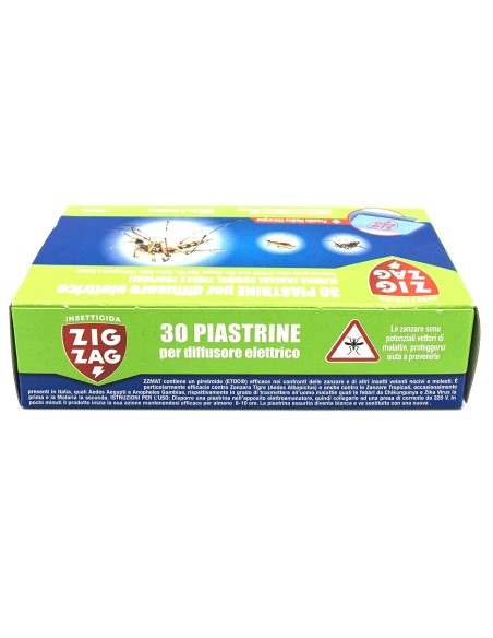zig zag 30 piastrine per diffusore elettrico - zanzare comuni tigre tropical: tuttocasashop.live: pulizia e cura della casa
