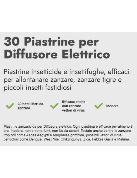 zig zag 30 piastrine per diffusore elettrico - zanzare comuni tigre tropical: tuttocasashop.live: pulizia e cura della casa