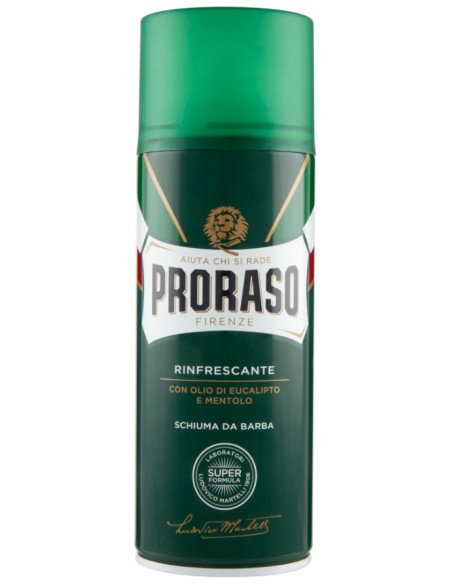 proraso schiuma da barba 400ml - rinfrescante tonificante eucalipto mentolo: tuttocasashop.live: igiene e cura della persona