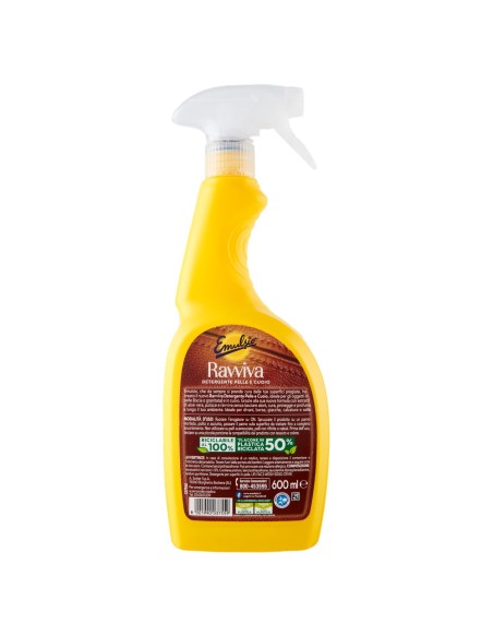 emulsio ravviva detergente per pelle e cuoio - confezione trigger da 600ml: tuttocasashop.live: pulizia e cura della casa