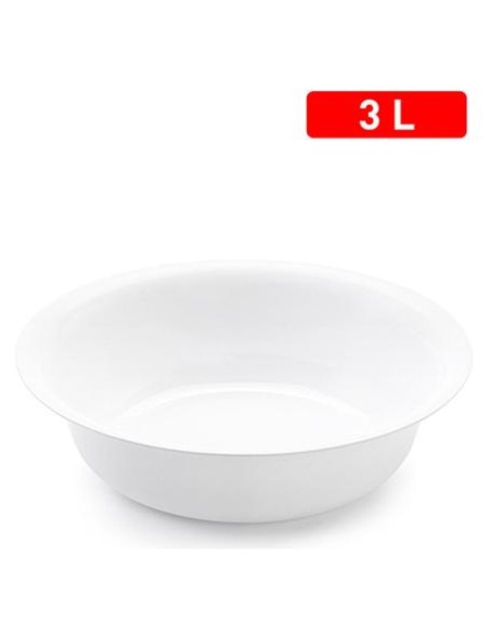 bacinella in plastica - tonda 3 litri - diametro 30cm - bianco: tuttocasashop.live: pulizia e cura della casa
