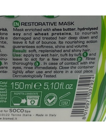 biomed comfort&restoring maschera ristoratrice - 150ml: tuttocasashop.live: igiene e cura della persona