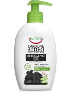 equilibra carbone attivo detergente mani detox - 300ml - aloe vera: tuttocasashop.live: igiene e cura della persona