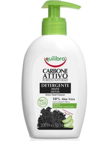 equilibra carbone attivo detergente mani detox - 300ml - aloe vera: tuttocasashop.live: igiene e cura della persona
