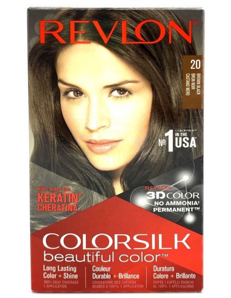 revlon colorsilk beautiful color - 20 - castano nero: tuttocasashop.live: igiene e cura della persona