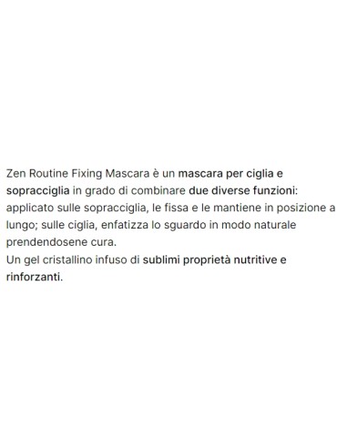 astra zen routine fixing mascara - ciglia e sopracciglia - 11ml: tuttocasashop.live: igiene e cura della persona
