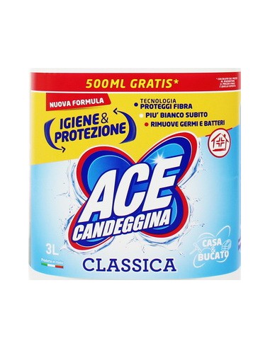 ace candeggina per bucato e casa 3000ml - classica - normale: tuttocasashop.live: prodotti per bucato e tessuti