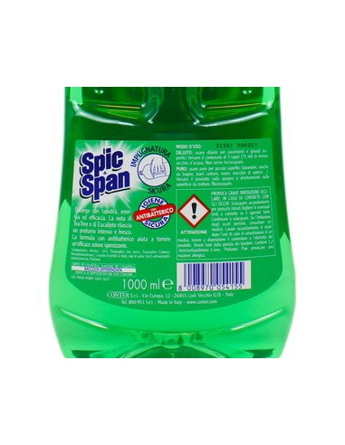 spic&span detergente liquido per pavimenti 1l - tea tree: tuttocasashop.live: pulizia e cura della casa