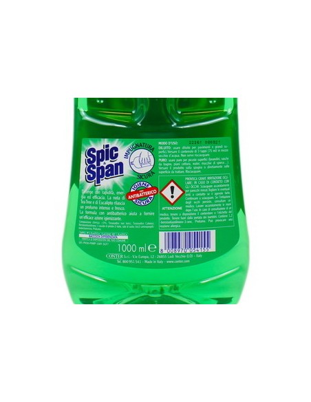 spic&span detergente liquido per pavimenti 1l - tea tree: tuttocasashop.live: pulizia e cura della casa