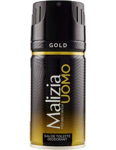 malizia uomo deodorante spray - 150ml - gold: tuttocasashop.live: igiene e cura della persona