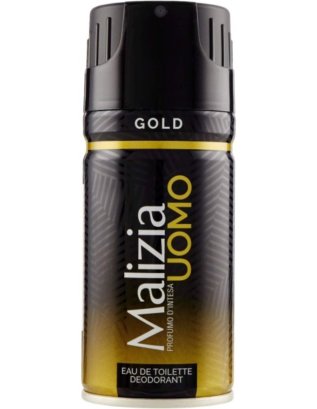 malizia uomo deodorante spray - 150ml - gold: tuttocasashop.live: igiene e cura della persona