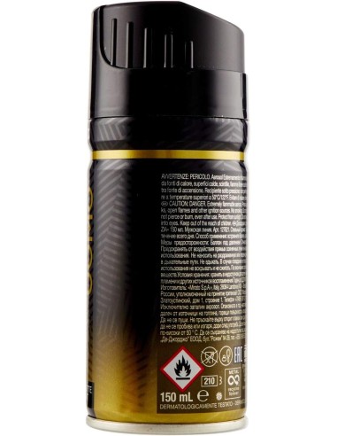 malizia uomo deodorante spray - 150ml - gold: tuttocasashop.live: igiene e cura della persona