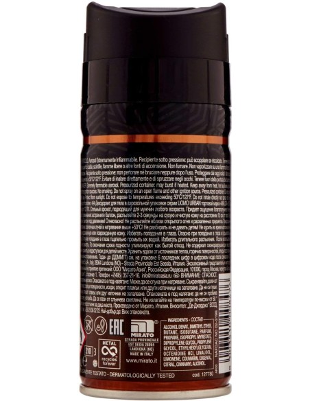 malizia uomo deodorante spray - 150ml - urban life: tuttocasashop.live: igiene e cura della persona