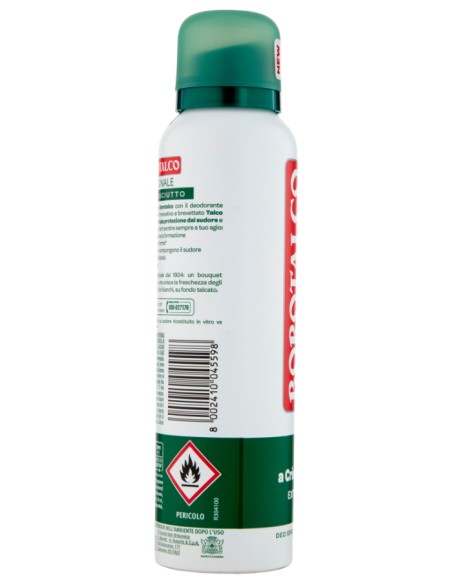 borotalco deodorante spray 150ml - original 48h - talco a cristalli attivi: tuttocasashop.live: igiene e cura della persona