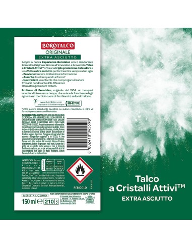 borotalco deodorante spray 150ml - original 48h - talco a cristalli attivi: tuttocasashop.live: igiene e cura della persona
