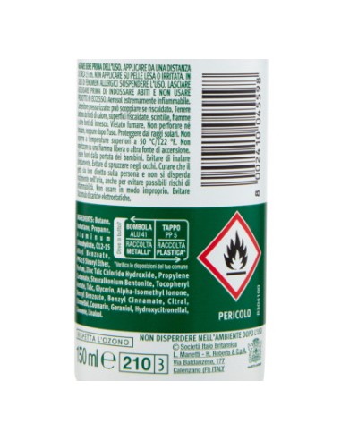 borotalco deodorante spray 150ml - original 48h - talco a cristalli attivi: tuttocasashop.live: igiene e cura della persona