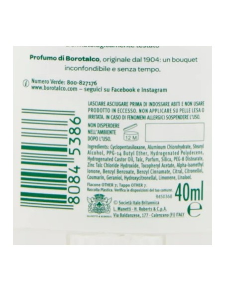 borotalco deodorante stick 40ml - original 48h - talco a cristalli attivi: tuttocasashop.live: igiene e cura della persona