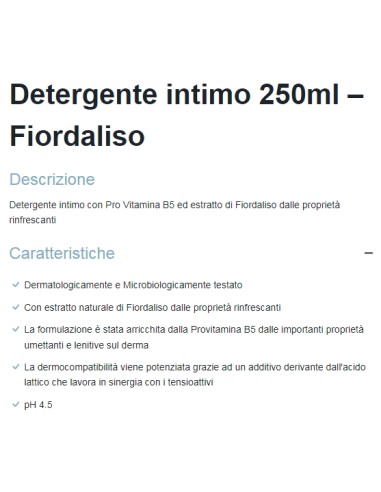 dermomed detergente intimo 250ml - fiordaliso - con proprieta' rinfrescanti: tuttocasashop.live: igiene e cura della persona