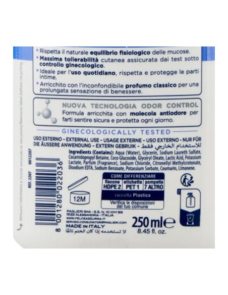 felce azzurra detergente intimo - 250ml - classico ph 4.5 igiene quotidiana: tuttocasashop.live: igiene e cura della persona