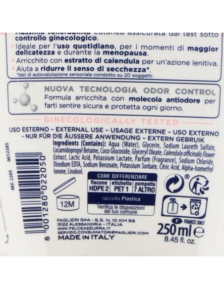 felce azzurra detergente intimo - 250ml - delicato ph 5.0 formula lenitiva: tuttocasashop.live: igiene e cura della persona