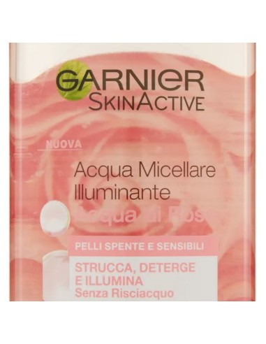 garnier skin active acqua micellare - 400ml - illuminante- acqua di rose: tuttocasashop.live: igiene e cura della persona
