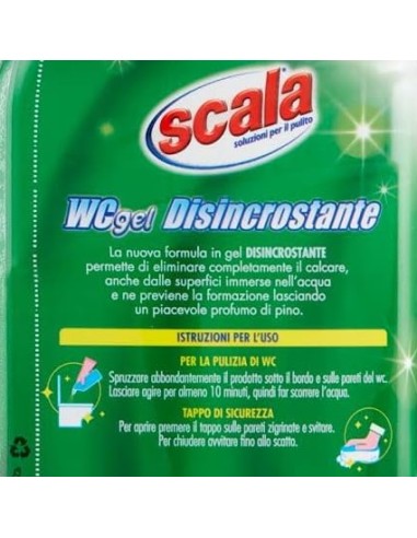 scala wc gel disincrostante - 1 litro - igienizzante - anticalcare: tuttocasashop.live: pulizia e cura della casa