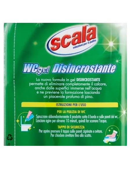 scala wc gel disincrostante - 1 litro - igienizzante - anticalcare: tuttocasashop.live: pulizia e cura della casa