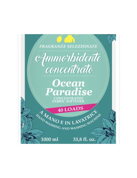 sweet home ammorbidente concentrato - 40 lavaggi - 1 litro - ocean paradise: tuttocasashop.live: prodotti per bucato e tessuti