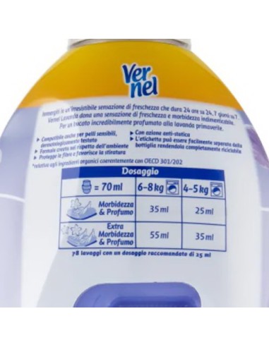 vernel ammorbidente concentrato - 78 lavaggi - 1950ml - lavanda: tuttocasashop.live: prodotti per bucato e tessuti
