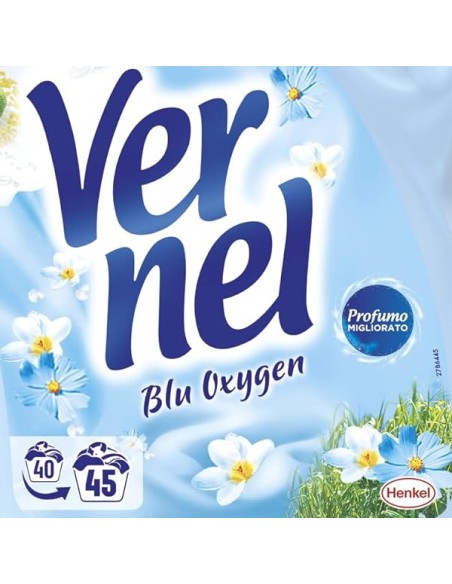vernel ammorbidente per bucato - 45 lavaggi - 2970ml - blu oxygen: tuttocasashop.live: prodotti per bucato e tessuti