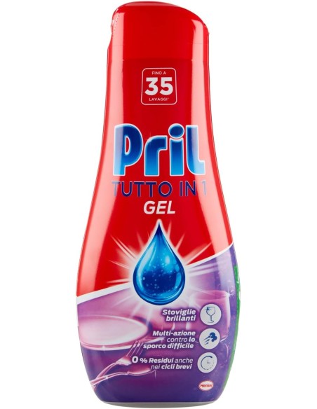 pril tutto in 1 gel detergente lavastoviglie - 35 lavaggi - 630ml - classico: tuttocasashop.live: pulizia e cura della casa