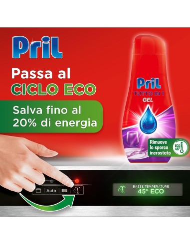 pril tutto in 1 gel detergente lavastoviglie - 35 lavaggi - 630ml - classico: tuttocasashop.live: pulizia e cura della casa